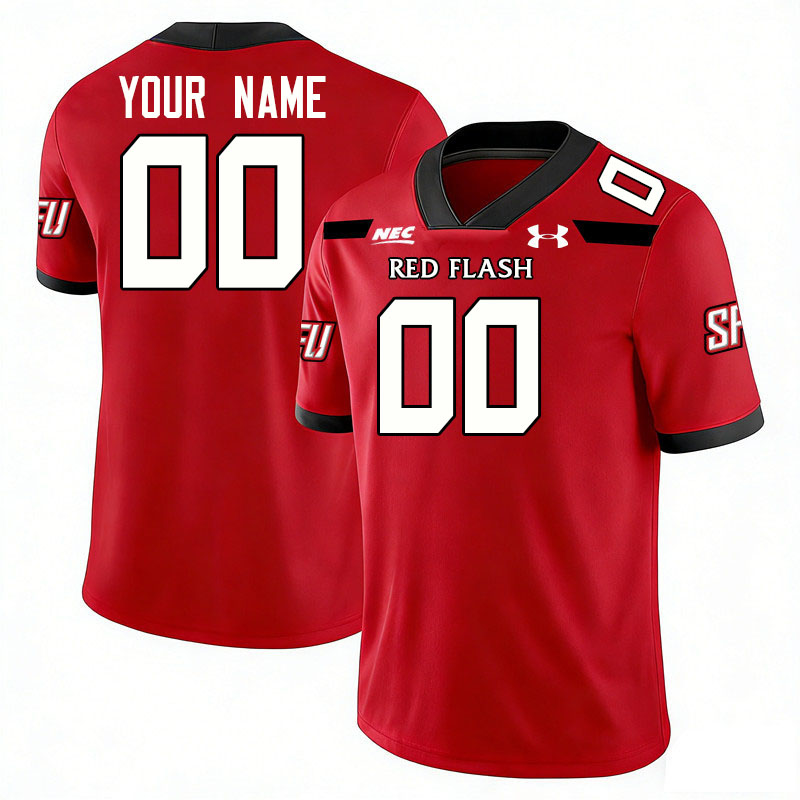 Custom Saint Francis Red Flash Name And Number Football Jerseys-Red